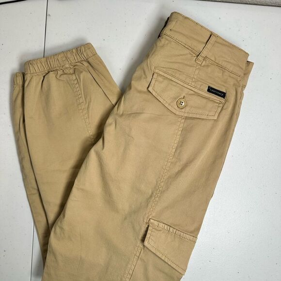 NWT Sanctuary Women’s Rebel Cropped Khaki Cargo Joggers Pants Ankle Cuff Size 27 - Picture 6 of 8